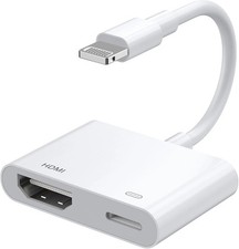 Apple Mfi Certified Lightning to HDMI Adapter,Iphone HDMI Adapter,1080P Digita