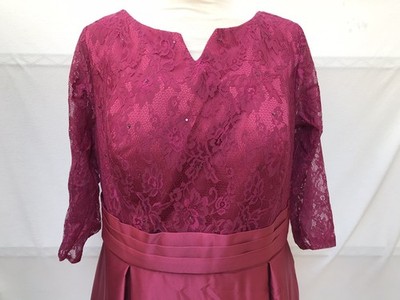 18w formal dress FORMAL Dress Long Gown Long sleeve Draped dress SZ 18W NEW