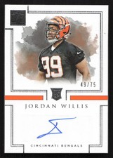 2017 Panini Impeccable Jordan Willis Auto #/75 RC Rookie #165 Card
