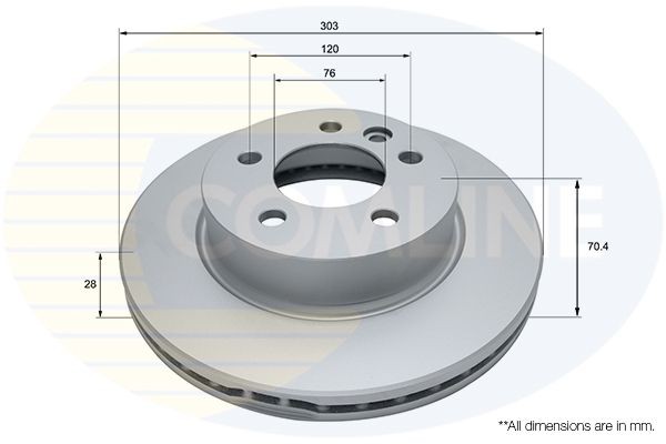 Brake Disc Front Fits Man TGE VW Crafter Grand California COMLINE ADC2920V