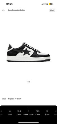 Men s suede bape shoes size 12 black/white