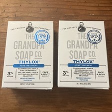 The Grandpa Soap Co Thylox Acne Treatment Bar All Natural 3 Sulfur NIB Lot of 2