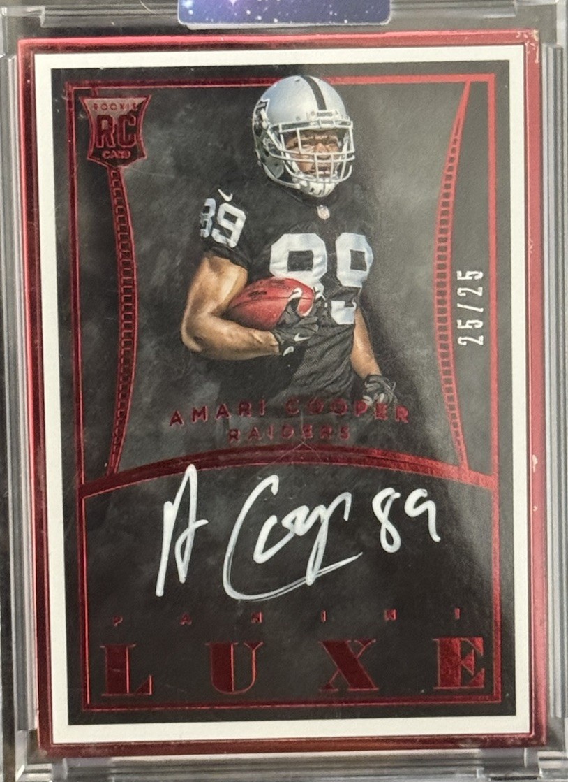 Amari Cooper Panini Luxe Framed Rookie Autographs #AC Base