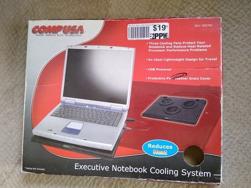 Vintage Comp USA Executive Notebook Cooling System - USB Laptop Cooling Pad 