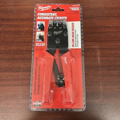 Milwaukee 48-22-3075 Ratcheting Modular Crimper RJ11 & RJ45 Modular Jacks New
