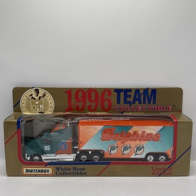 Matchbox Team Collectible NFL 1996 Miami Dolphins Semi Truck w/ Trailer New