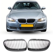 NIEREN GRILL ZIERGITTER PASSEND F�R BMWE92 E93 05-10 EINZELSTEG GL�ZEND SCHWARZ