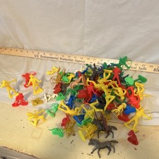 Mixed Lot Plastic Infantry, Cowboy,Native American, FiremanToy Figures