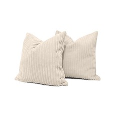 Pair Of Large Super Soft Jumbo Cord Cushions 18"(45x45cm)
