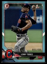 2018 Bowman Draft #BD-8 Lenny Torres Sky Blue #/499