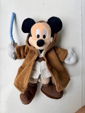 Disney Parks 2014 Star Wars Jedi Knight Mickey Mouse W/Light Saber 11" Plush
