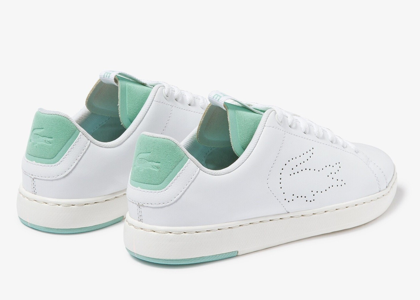 NEW Lacoste Carnaby Evo Women's White Leather Fashion Trainers UK 6.5 RRP £90 image 4