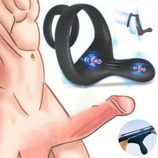 Vibrating Penis Sleeve Extender Cock Ring Male Couple Sex Toys For Men Erection