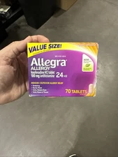 ALLEGRA Allergy 24 Hr 180mg 70 Tablets Exp  03/2026