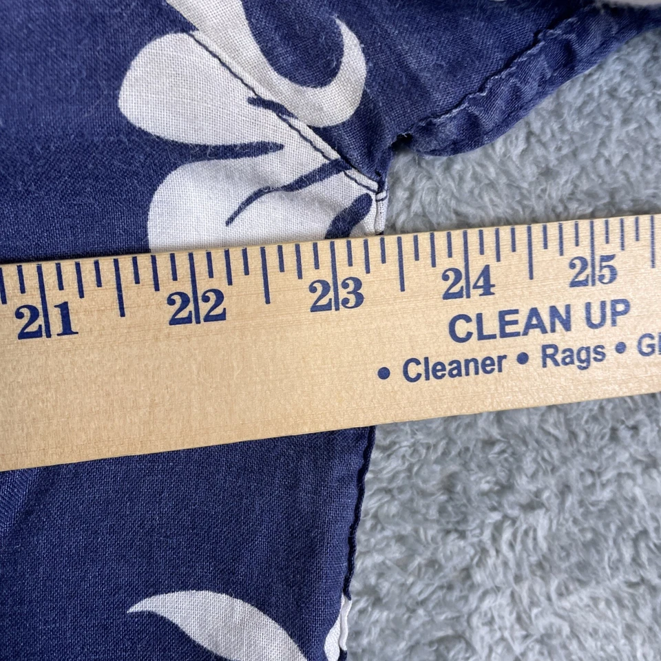 Camisa De Colección Oxidada Hombres XL Azul Mezcla de Lino Floral Hawaiana AOP SS Surf Aloha Y2K Foto 4 de 4