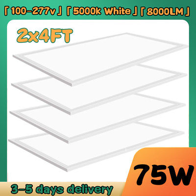 16Pack 2x4Ft LED Panel Light Ceiling Flat Recessed Troffer Lamp Dimmable 0-10V