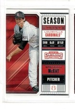 BRENDAN MCKAY 2018 Panini Contenders Draft Picks Season Ticket #7 CARDINALS RAYS