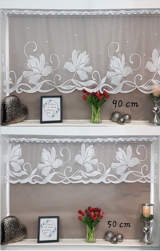 NEW Jacquard Cafe kitchen Net Curtains, price per metre 45 50 60 70 90 100 cm - Picture 62 of 80