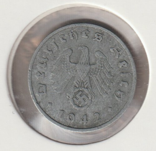 Rare WWII German Pfennig War 1942-A WW2 Germany 1 Reichspfennig Collection Coin