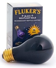 Reptile, Flukers Black Nightlight Incandescent Bulb 75 Watt 
