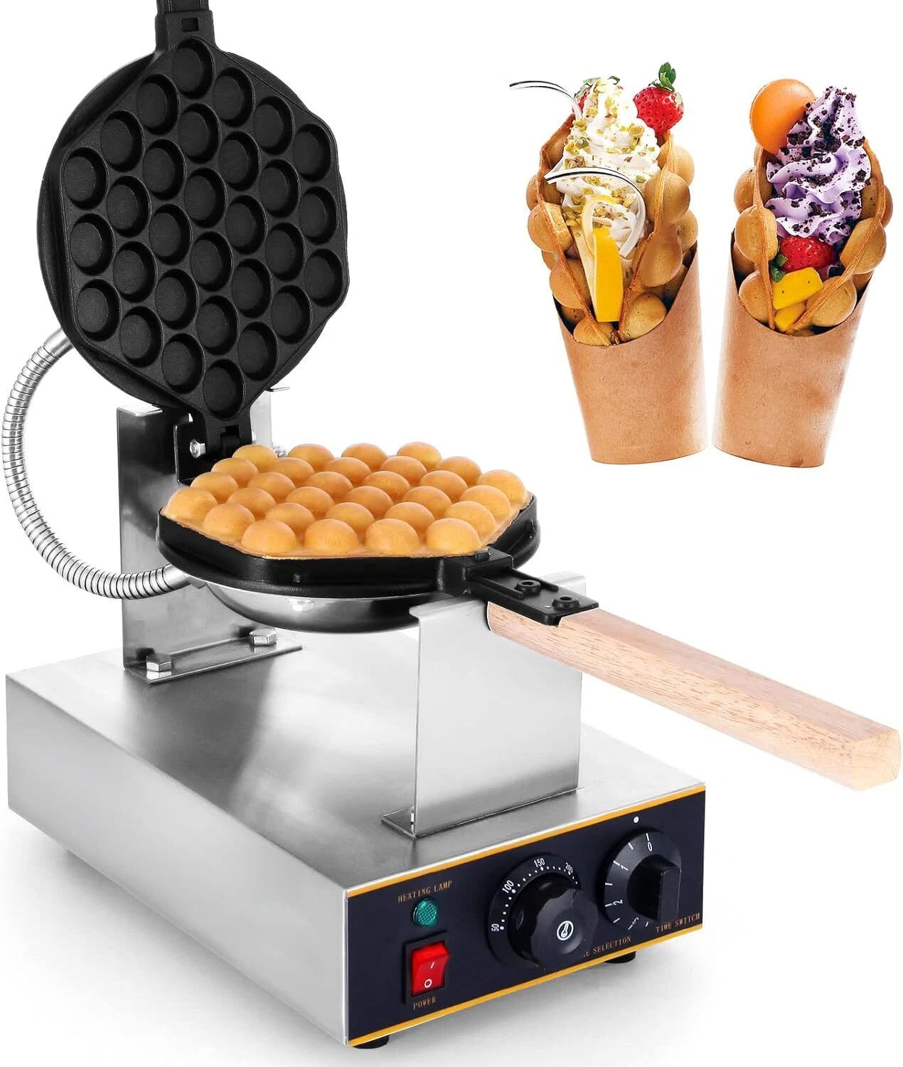 Electric Egg Puff Bubble Cake Waffle Egg Maker Oven Non stick Baker Machine