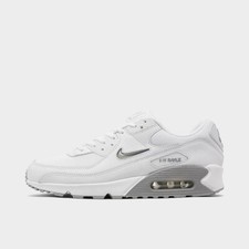 NIB Men's Nike Air Max 90 Jewel Swoosh FN8005 100 White/Photon Dust/Light Smoke