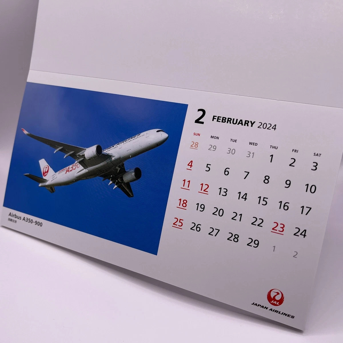 JAL FLEET CALENDAR 2024 Japan Airlines Made in Japan Japanese Boeing Airbus  | eBay