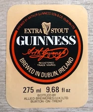 New Beer label Guinness Bottled Allied Breweries Burton on Trent BL057