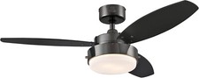 Westinghouse 42" Alloy Gun Metal Finish Ceiling Fan with LED Lights 72215