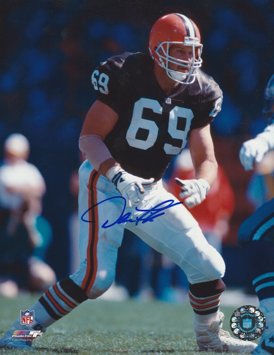 DAN FIKE CLEVELAND BROWNS ACTION SIGNED 8x10