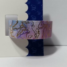 3 Deluxe Washi Tape Purple Blue Gold Squiggly Lines