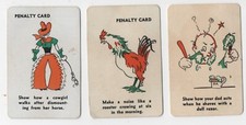 VTG 1920s GAME Card Singles, 3 pcs, Show How Game