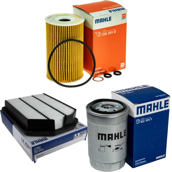 Mahle / Knecht Kraftstofffilter KC 101/1 Luftfilter LX 2687 ÖLfilter OX 351D-image