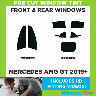 Für Mercedes AMG Gt 2019 + Voll Vor Cut Fenster Getönt Set Vorne & Hinten Folie