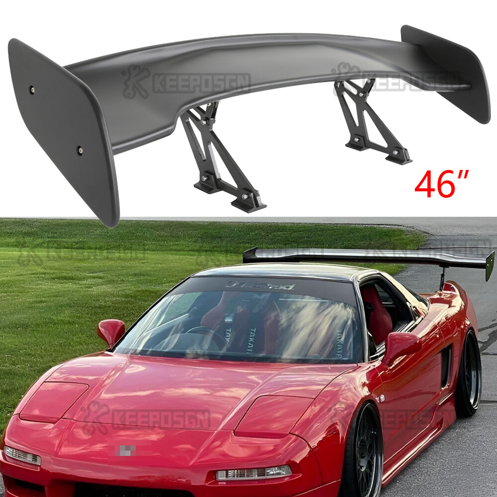 47"Adjustable Rear Spoiler Trunk Wing Racing Matte Black For Acura NSX Coupe