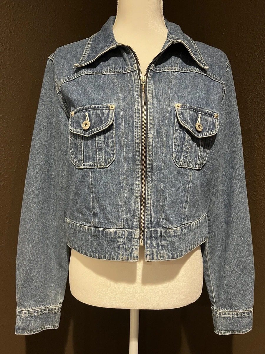 Cropped vintage shop jacket