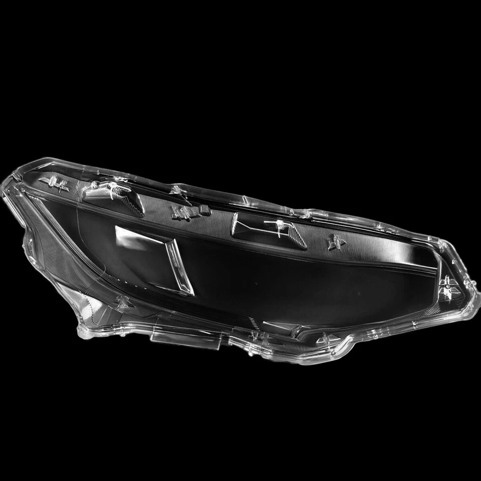 Par de cubiertas de lente de faros halógenos para Honda Civic 2016 2017 2018 Foto 3 de 4