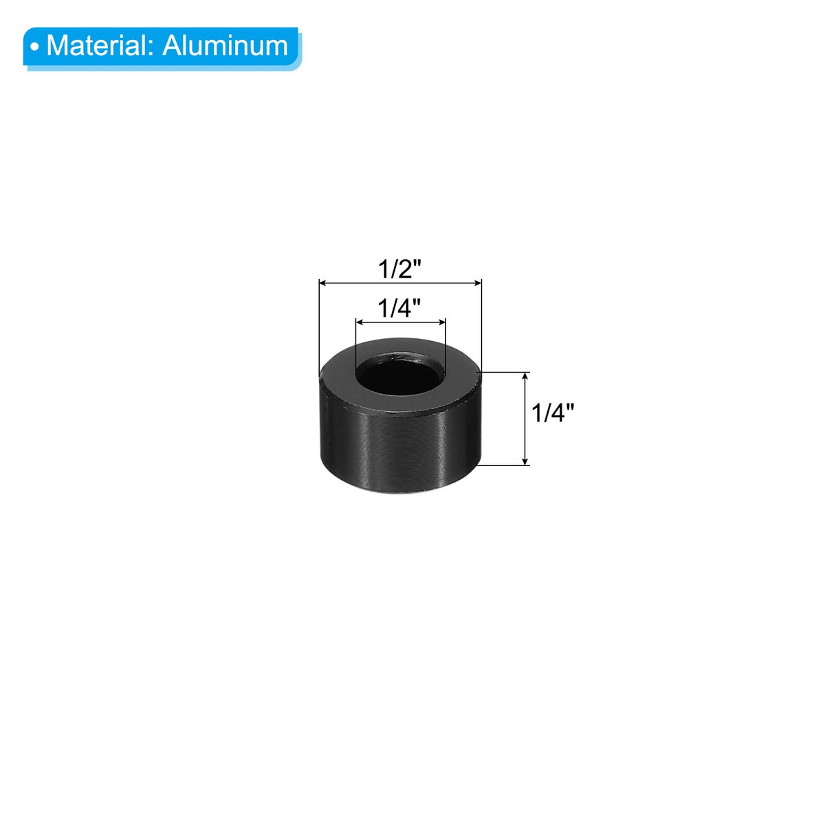 Uxcell 20Pcs ABS Round Spacers For M5 Screws, 11mm OD X 5mm ID X 8mm Height – Lightweight & Non-Rust