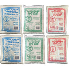 Paquete de 2 mezcla de harina Erawan de 16 oz arroz glutinosa tapioca 2 lb
