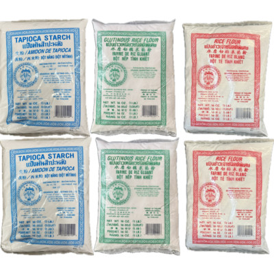 2 PACKS 16oz Erawan Flour Starch Total 2 Pounds - Mix & Match Varieties