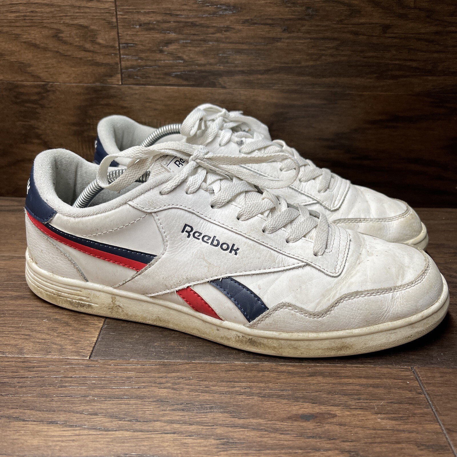 Reebok NPC UK Tennis Low Classic White Red & Blue Mens 11.5 