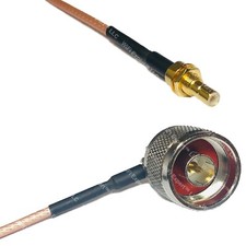 RG316 SMB MALE BULKHEAD to N MALE ANGLE RF Cable Rapid-SHIP LOT
