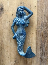 Mermaid Cast Iron Wall Hook 6" x 3"