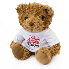 NEW - MERRY CHRISTMAS GRANDMA - Teddy Bear - Cute Cuddly Soft - Gift Present