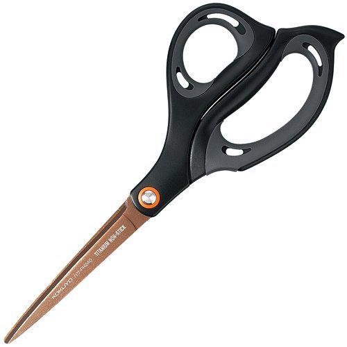ya08259 Kokuyo Japan Aero Fit Titanium coated Office Scissors