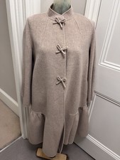 Carolina Herrera Oatmeal Oversized Wool Coat Sz Xxs Will Fit Up To Uk 10-12