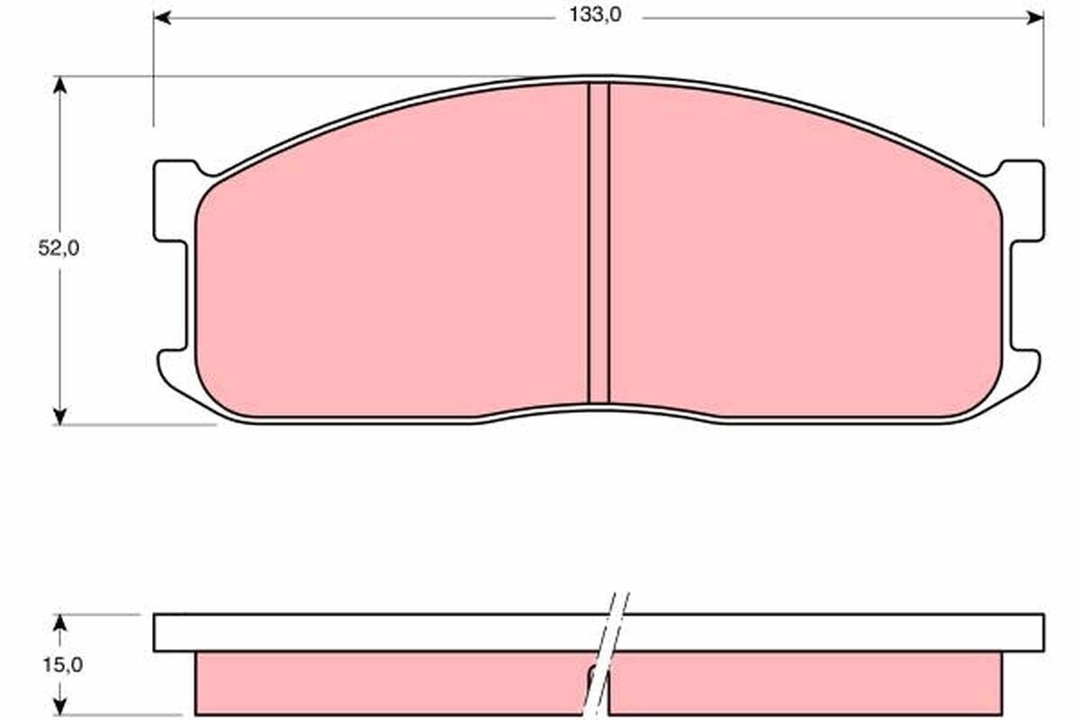 Plaquettes de frein Mazda E2000 pour supprimer les sifflements et vibrations au freinage
