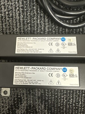 (2) HP Modular PDU Extension Bars /Cord Series EO4601, (item #18)