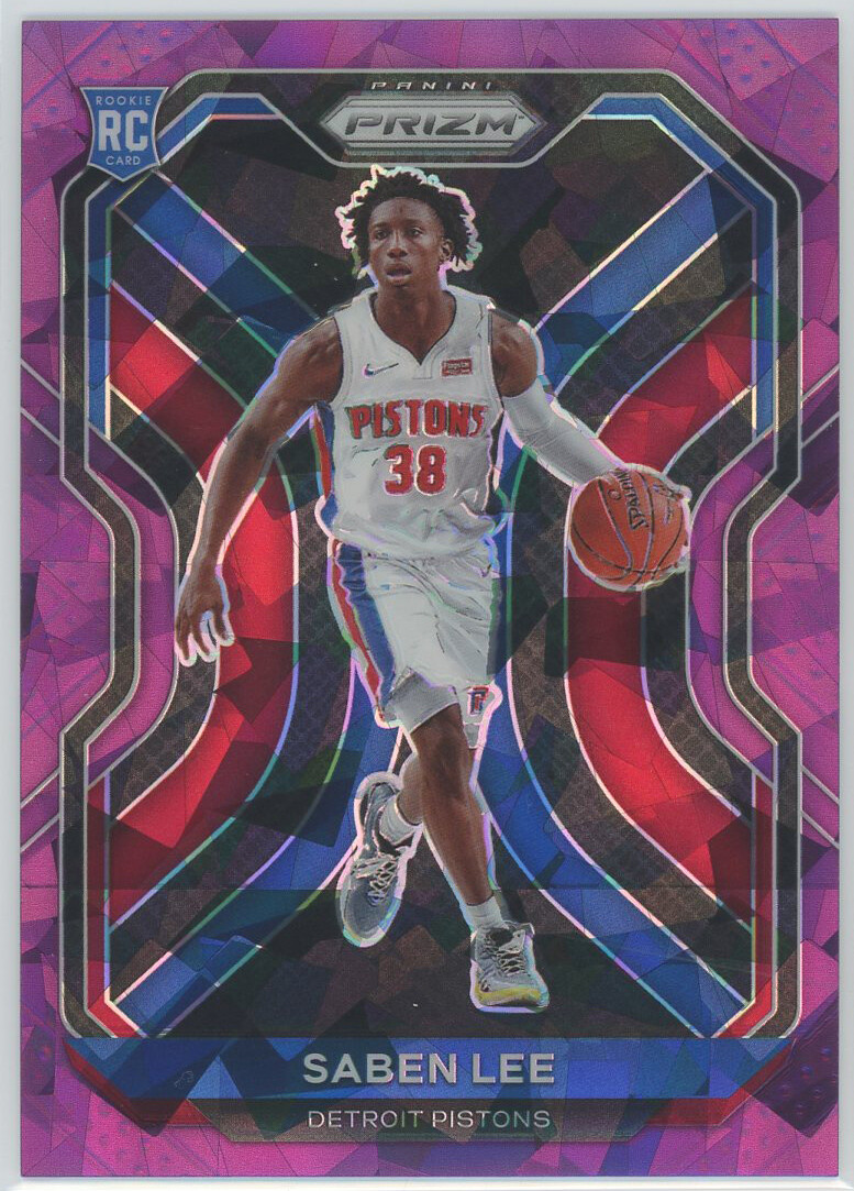 2020-21 Panini Prizm Prizms Purple Ice #261 Saben Lee Pistons RC 075/175