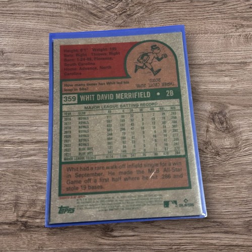 2024 Topps Heritage High Number - #359 Whit Merrifield HOT BOX Purple Refractor - 第 2/2 張圖片